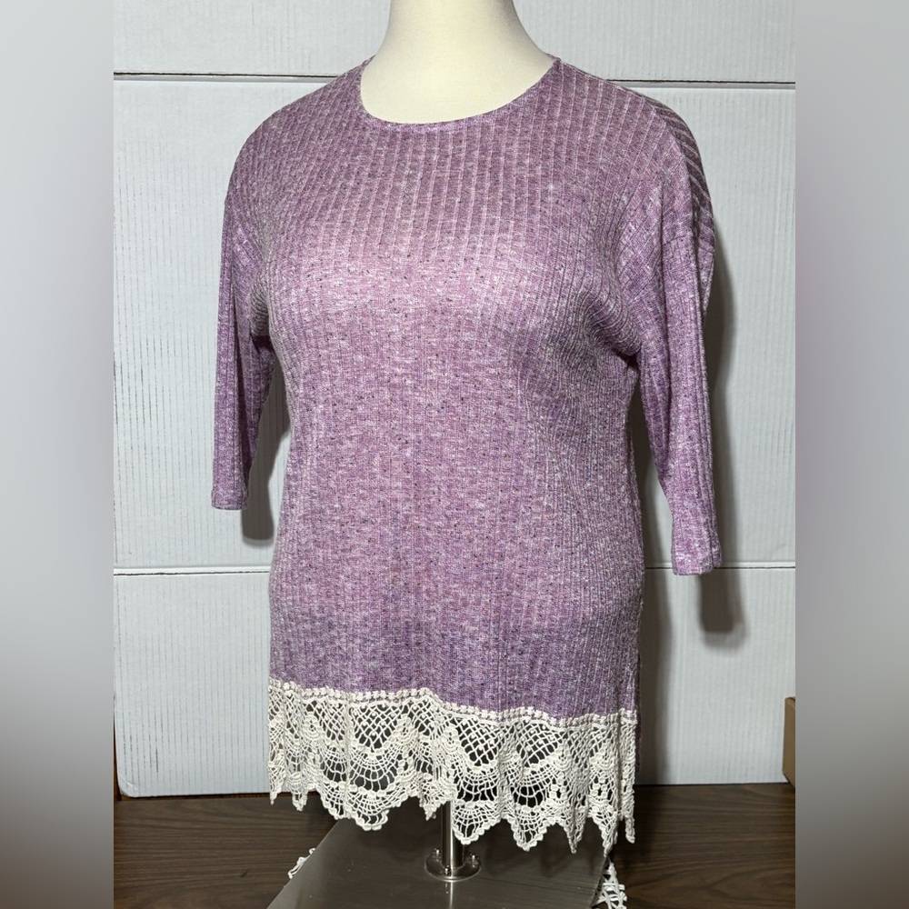 Faded Glory 2X ladies lavender/light purple top.